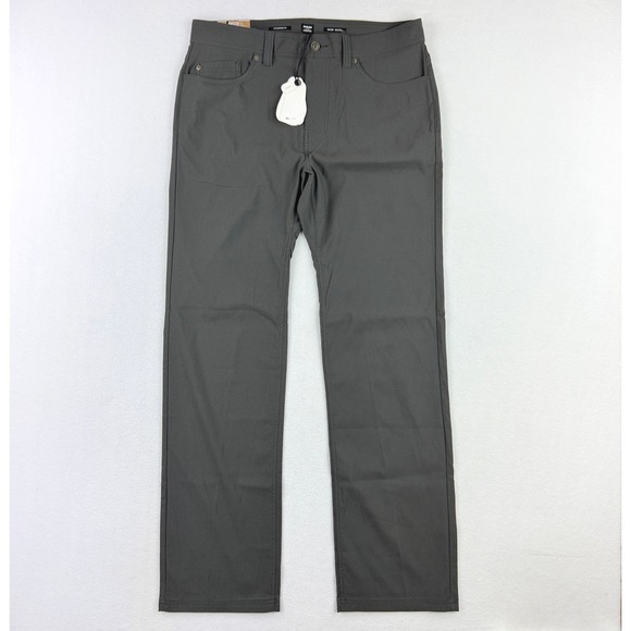 Prana Brion Pant II Size 40x34 Mens Standard Fit Straight Leg Dark Gray NWT